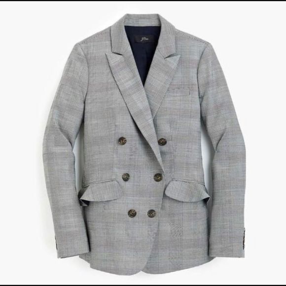J. Crew Gray Double-Breasted Blazer - Picture 2 of 16